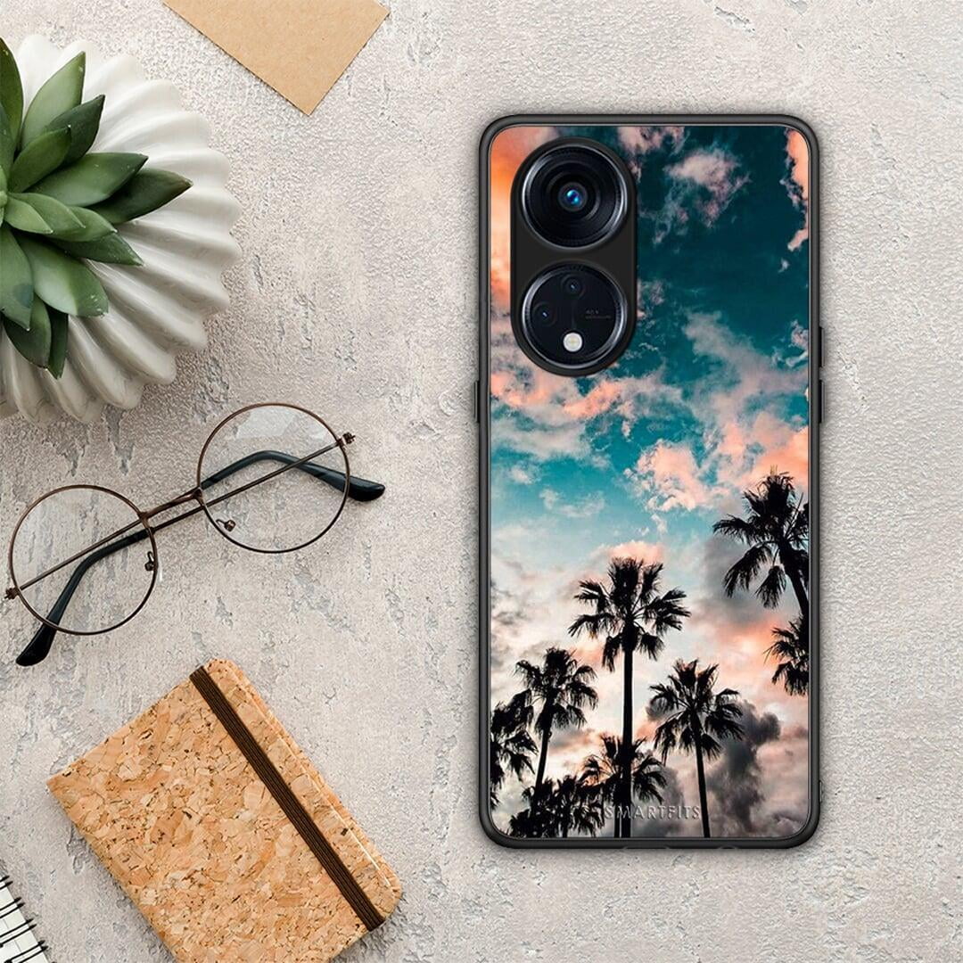 Θήκη Oppo Reno8T 5G / A1 Pro Summer Sky από τη Smartfits με σχέδιο στο πίσω μέρος και μαύρο περίβλημα | Oppo Reno8T 5G / A1 Pro Summer Sky Case with Colorful Back and Black Bezels