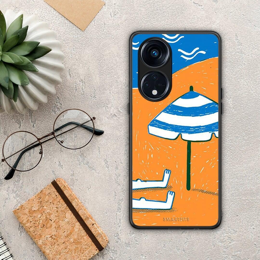 Θήκη Oppo Reno8T 5G / A1 Pro Summering από τη Smartfits με σχέδιο στο πίσω μέρος και μαύρο περίβλημα | Oppo Reno8T 5G / A1 Pro Summering Case with Colorful Back and Black Bezels