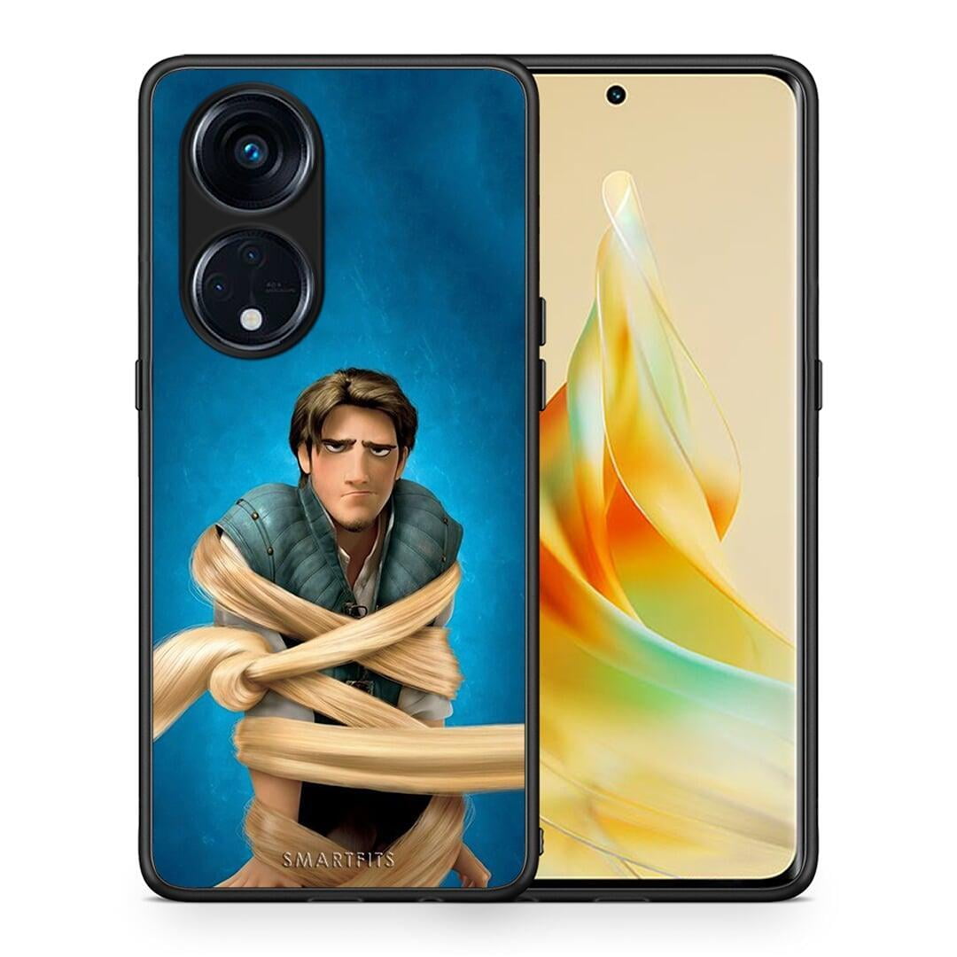 Θήκη Oppo Reno8T 5G / A1 Pro Tangled 1 από τη Smartfits με σχέδιο στο πίσω μέρος και μαύρο περίβλημα | Oppo Reno8T 5G / A1 Pro Tangled 1 Case with Colorful Back and Black Bezels