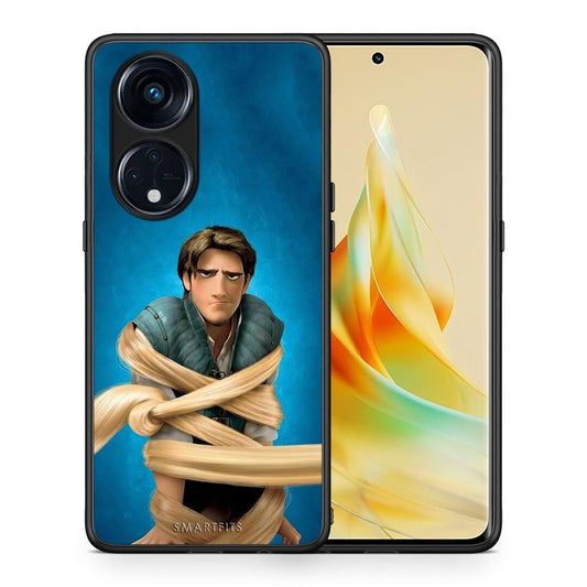Θήκη Oppo Reno8T 5G / A1 Pro Tangled 1 από τη Smartfits με σχέδιο στο πίσω μέρος και μαύρο περίβλημα | Oppo Reno8T 5G / A1 Pro Tangled 1 Case with Colorful Back and Black Bezels