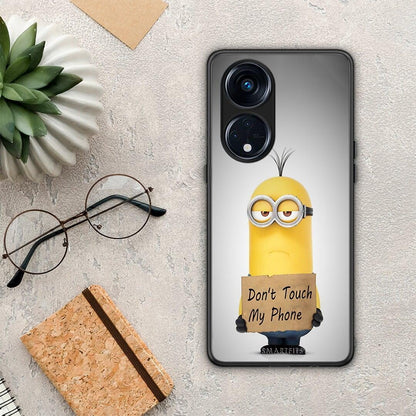 Θήκη Oppo Reno8T 5G / A1 Pro Text Minion από τη Smartfits με σχέδιο στο πίσω μέρος και μαύρο περίβλημα | Oppo Reno8T 5G / A1 Pro Text Minion Case with Colorful Back and Black Bezels