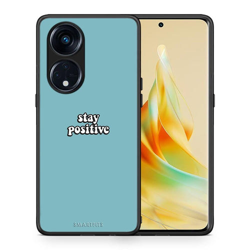 Θήκη Oppo Reno8T 5G / A1 Pro Text Positive από τη Smartfits με σχέδιο στο πίσω μέρος και μαύρο περίβλημα | Oppo Reno8T 5G / A1 Pro Text Positive Case with Colorful Back and Black Bezels