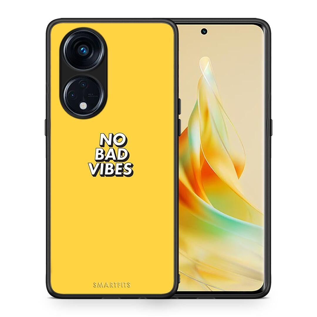 Θήκη Oppo Reno8T 5G / A98 Text Vibes από τη Smartfits με σχέδιο στο πίσω μέρος και μαύρο περίβλημα | Oppo Reno8T 5G / A98 Text Vibes Case with Colorful Back and Black Bezels