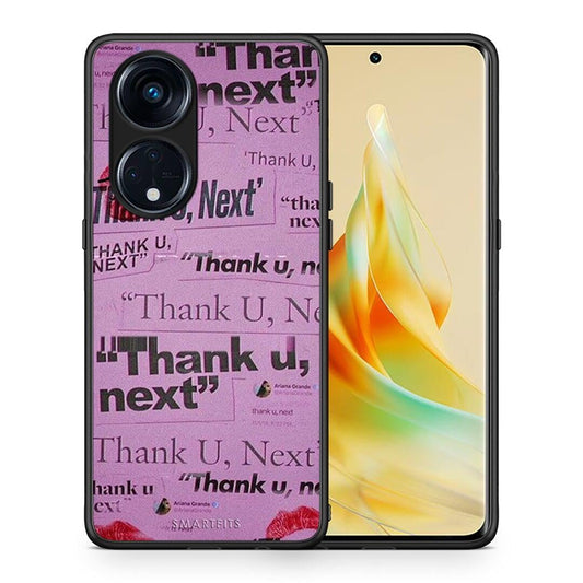 Θήκη Oppo Reno8T 5G / A1 Pro Thank You Next από τη Smartfits με σχέδιο στο πίσω μέρος και μαύρο περίβλημα | Oppo Reno8T 5G / A1 Pro Thank You Next Case with Colorful Back and Black Bezels