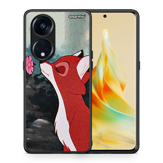 Θήκη Oppo Reno8T 5G / A1 Pro Tod And Vixey Love 2 από τη Smartfits με σχέδιο στο πίσω μέρος και μαύρο περίβλημα | Oppo Reno8T 5G / A1 Pro Tod And Vixey Love 2 Case with Colorful Back and Black Bezels