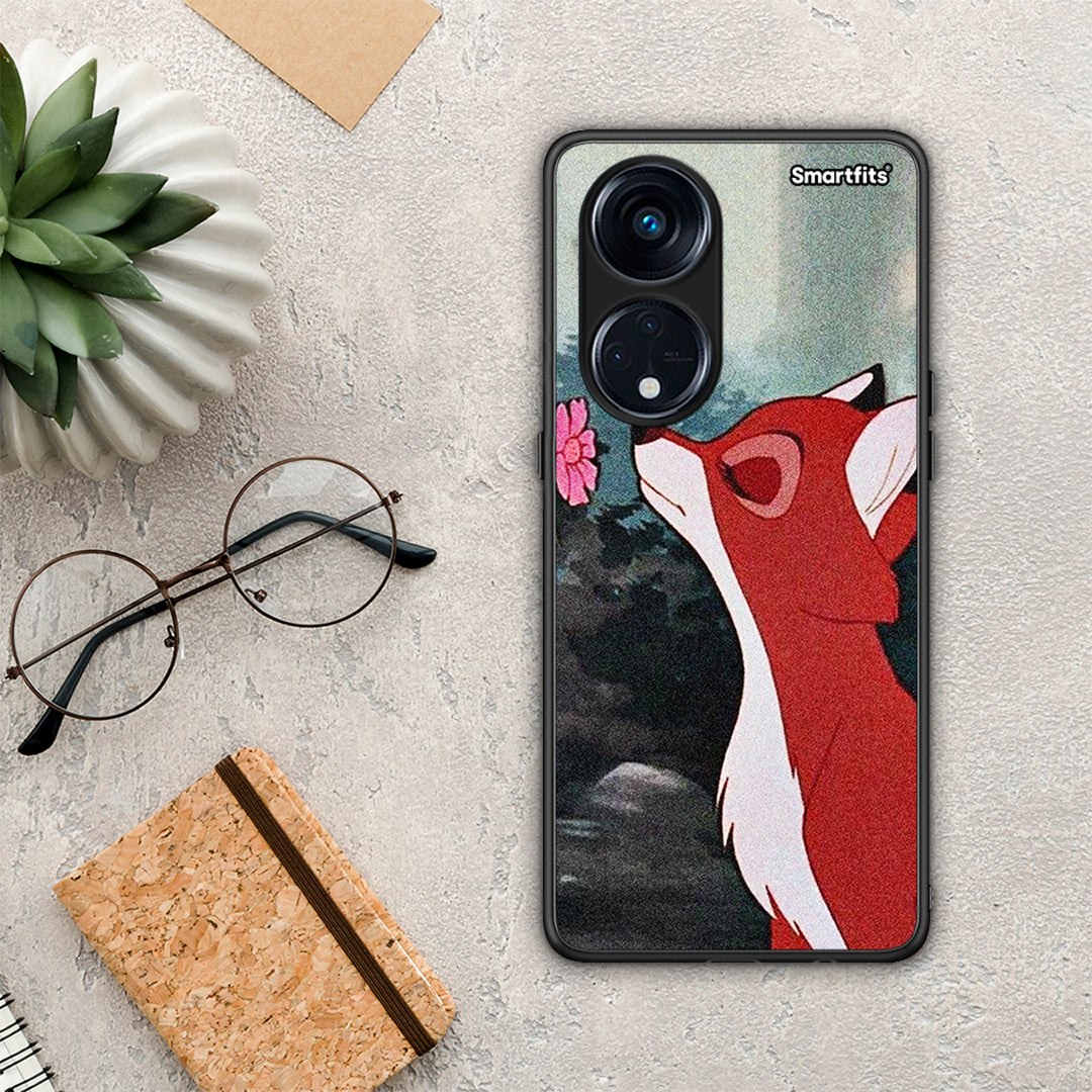 Θήκη Oppo Reno8T 5G / A1 Pro Tod And Vixey Love 2 από τη Smartfits με σχέδιο στο πίσω μέρος και μαύρο περίβλημα | Oppo Reno8T 5G / A1 Pro Tod And Vixey Love 2 Case with Colorful Back and Black Bezels