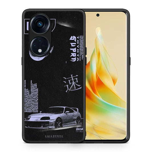 Θήκη Oppo Reno8T 5G / A1 Pro Tokyo Drift από τη Smartfits με σχέδιο στο πίσω μέρος και μαύρο περίβλημα | Oppo Reno8T 5G / A1 Pro Tokyo Drift Case with Colorful Back and Black Bezels