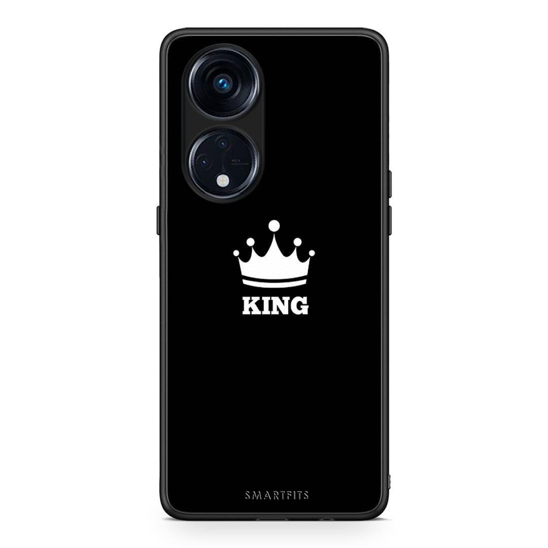 Θήκη Oppo Reno8T 5G / A1 Pro Valentine King από τη Smartfits με σχέδιο στο πίσω μέρος και μαύρο περίβλημα | Oppo Reno8T 5G / A1 Pro Valentine King Case with Colorful Back and Black Bezels