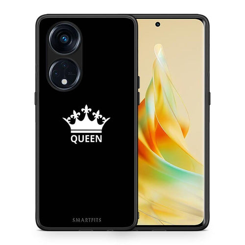 Θήκη Oppo Reno8T 5G / A1 Pro Valentine Queen από τη Smartfits με σχέδιο στο πίσω μέρος και μαύρο περίβλημα | Oppo Reno8T 5G / A1 Pro Valentine Queen Case with Colorful Back and Black Bezels