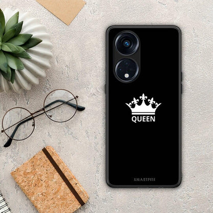 Θήκη Oppo Reno8T 5G / A1 Pro Valentine Queen από τη Smartfits με σχέδιο στο πίσω μέρος και μαύρο περίβλημα | Oppo Reno8T 5G / A1 Pro Valentine Queen Case with Colorful Back and Black Bezels