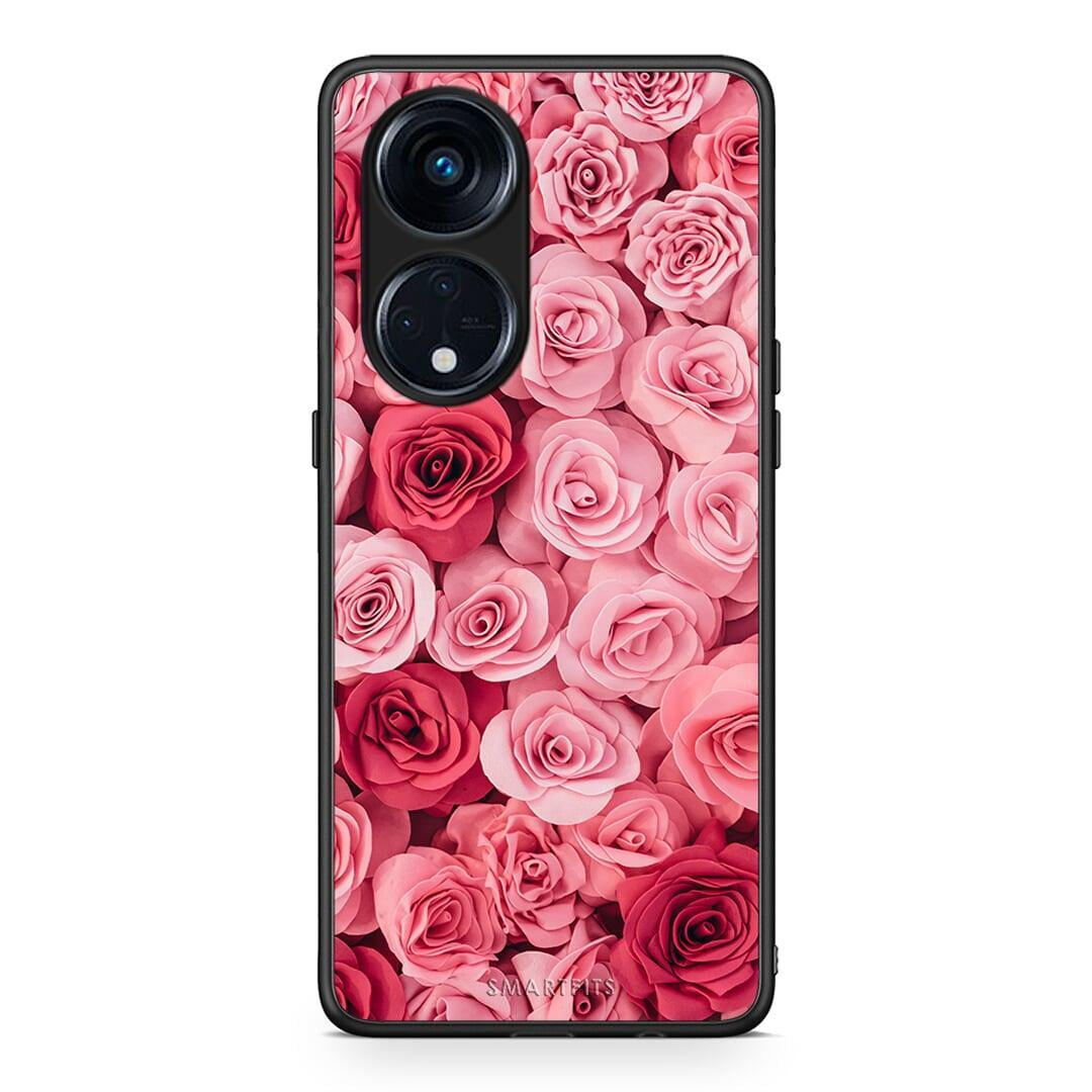 Θήκη Oppo Reno8T 5G / A1 Pro Valentine RoseGarden από τη Smartfits με σχέδιο στο πίσω μέρος και μαύρο περίβλημα | Oppo Reno8T 5G / A1 Pro Valentine RoseGarden Case with Colorful Back and Black Bezels