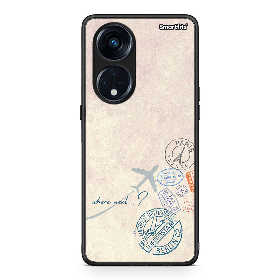 Θήκη Oppo Reno8T 5G / A1 Pro Where Next από τη Smartfits με σχέδιο στο πίσω μέρος και μαύρο περίβλημα | Oppo Reno8T 5G / A1 Pro Where Next Case with Colorful Back and Black Bezels