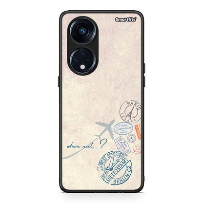 Θήκη Oppo Reno8T 5G / A1 Pro Where Next από τη Smartfits με σχέδιο στο πίσω μέρος και μαύρο περίβλημα | Oppo Reno8T 5G / A1 Pro Where Next Case with Colorful Back and Black Bezels