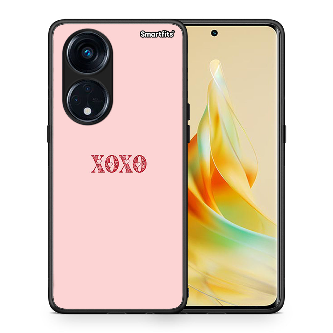 Θήκη Oppo Reno8T 5G / A1 Pro XOXO Love από τη Smartfits με σχέδιο στο πίσω μέρος και μαύρο περίβλημα | Oppo Reno8T 5G / A1 Pro XOXO Love Case with Colorful Back and Black Bezels
