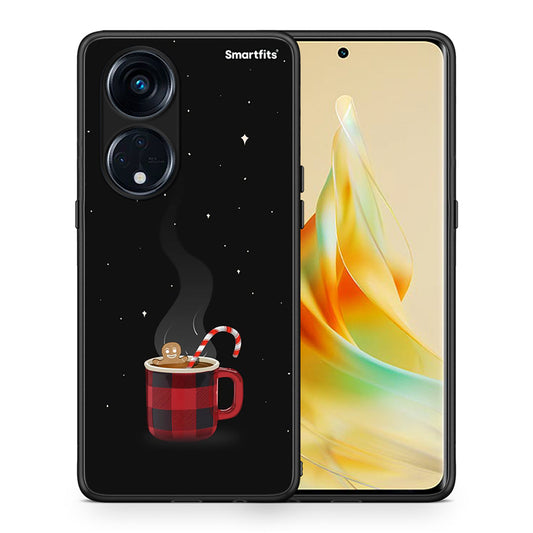 Θήκη Oppo Reno8T 5G / A1 Pro Xmas Bathing από τη Smartfits με σχέδιο στο πίσω μέρος και μαύρο περίβλημα | Oppo Reno8T 5G / A1 Pro Xmas Bathing Case with Colorful Back and Black Bezels