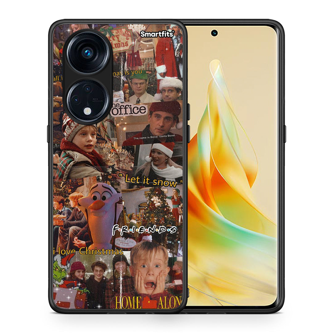 Θήκη Oppo Reno8T 5G / A1 Pro Xmas Wishes από τη Smartfits με σχέδιο στο πίσω μέρος και μαύρο περίβλημα | Oppo Reno8T 5G / A1 Pro Xmas Wishes Case with Colorful Back and Black Bezels