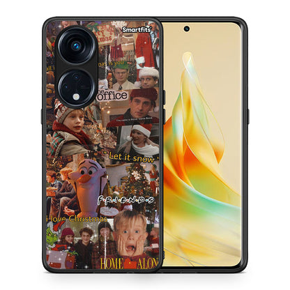 Θήκη Oppo Reno8T 5G / A1 Pro Xmas Wishes από τη Smartfits με σχέδιο στο πίσω μέρος και μαύρο περίβλημα | Oppo Reno8T 5G / A1 Pro Xmas Wishes Case with Colorful Back and Black Bezels
