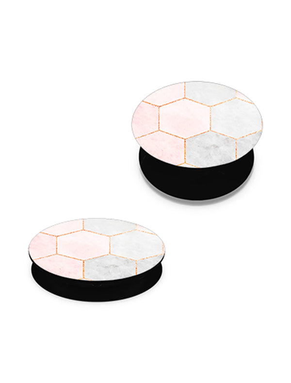Marble Hexagon Pink - Phone Holder +ΔΩΡΕΑΝ Βάση Αυτοκινήτου