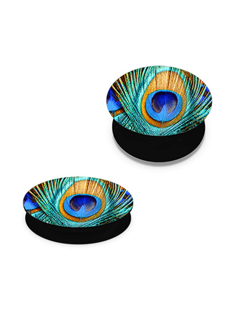 Real Peacock Feathers - Phone Holder +ΔΩΡΕΑΝ Βάση Αυτοκινήτου