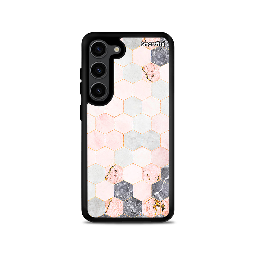 Marble Hexagon Pink - Samsung Galaxy S23 θήκη