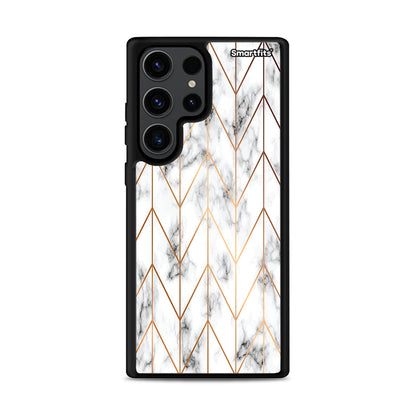Marble Gold Geometric - Samsung Galaxy S23 Ultra θήκη