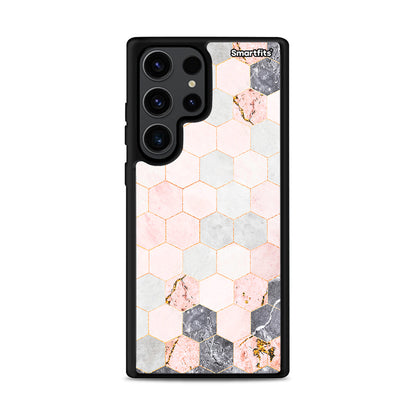 Marble Hexagon Pink - Samsung Galaxy S23 Ultra θήκη