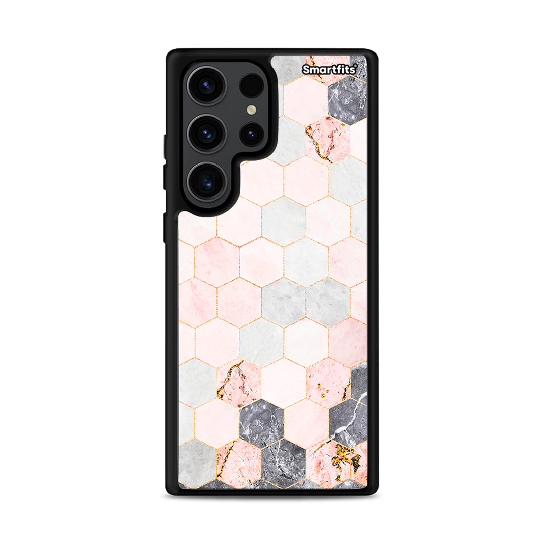 Marble Hexagon Pink - Samsung Galaxy S23 Ultra θήκη