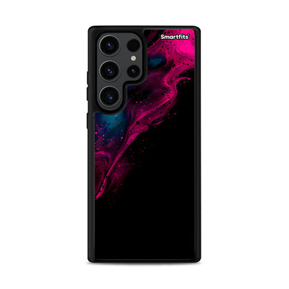 Watercolor Pink Black - Samsung Galaxy S23 Ultra θήκη