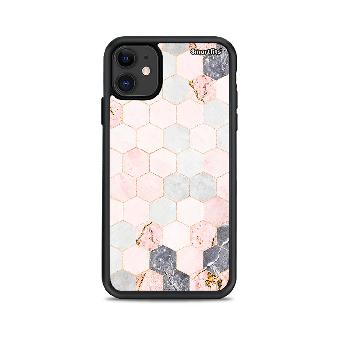Marble Hexagon Pink - iPhone 11 θήκη