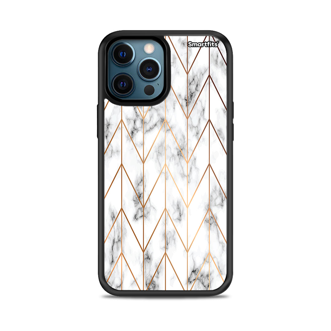 Marble Gold Geometric - iPhone 12 θήκη