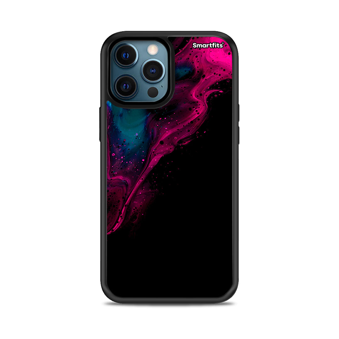Watercolor Pink Black - iPhone 12 Pro θήκη