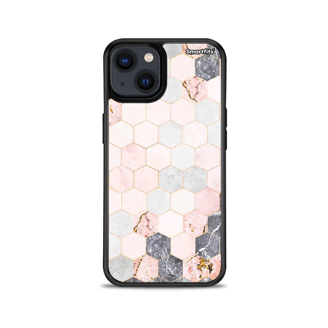 Marble Hexagon Pink - iPhone 13 θήκη