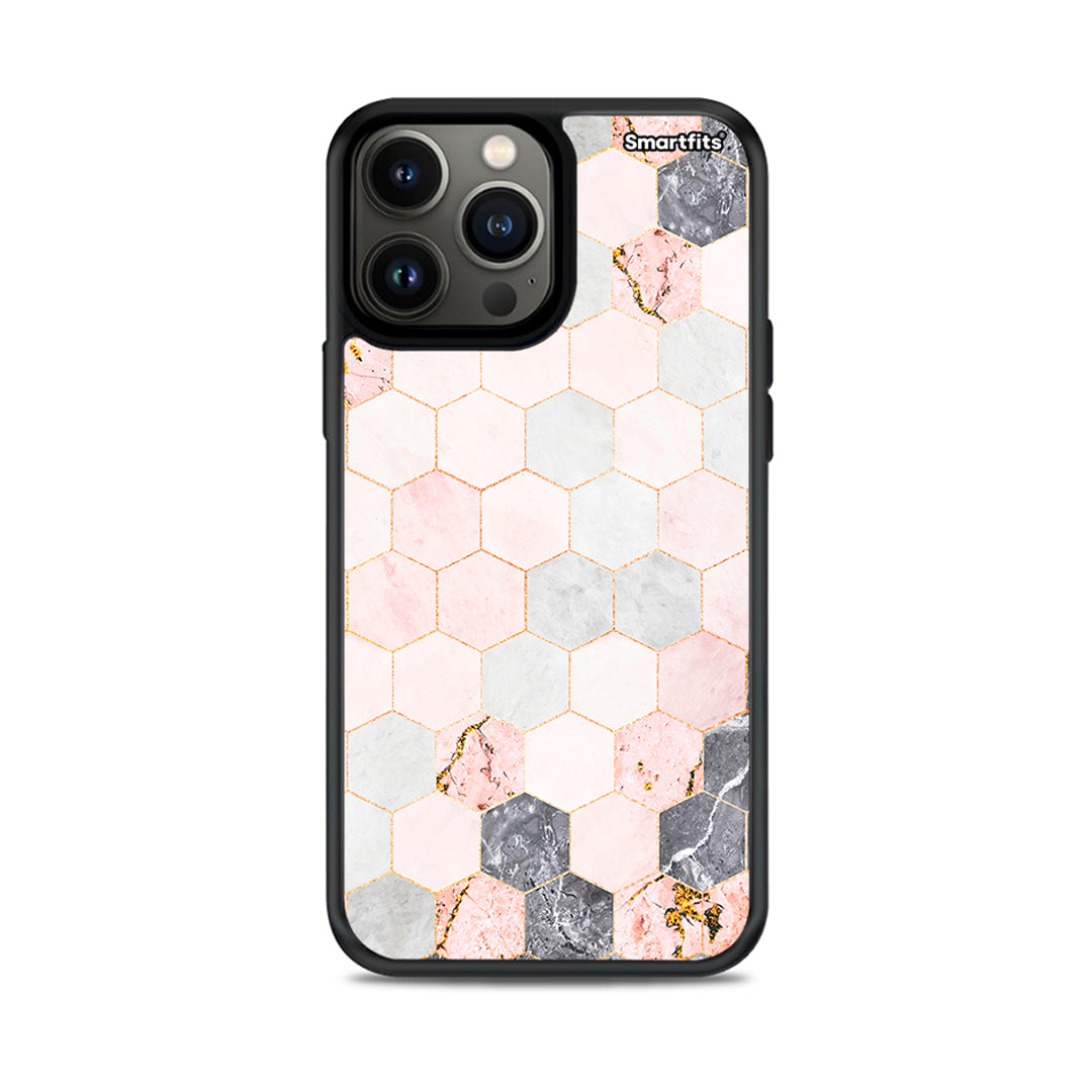 Marble Hexagon Pink - iPhone 13 Pro Max θήκη
