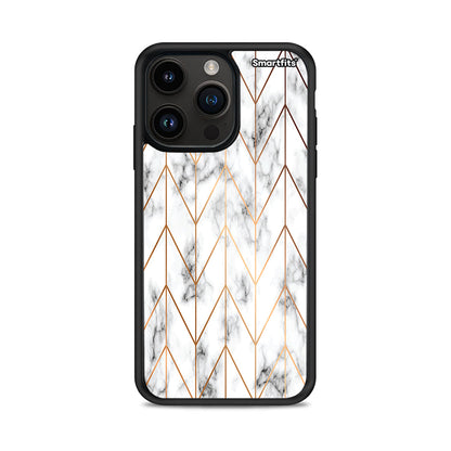 Marble Gold Geometric - iPhone 15 Pro Max θήκη