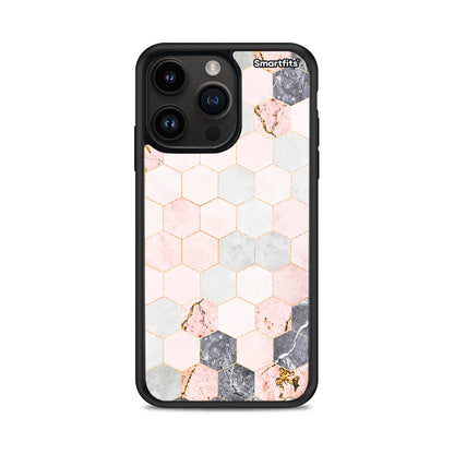 Marble Hexagon Pink - iPhone 14 Pro Max θήκη