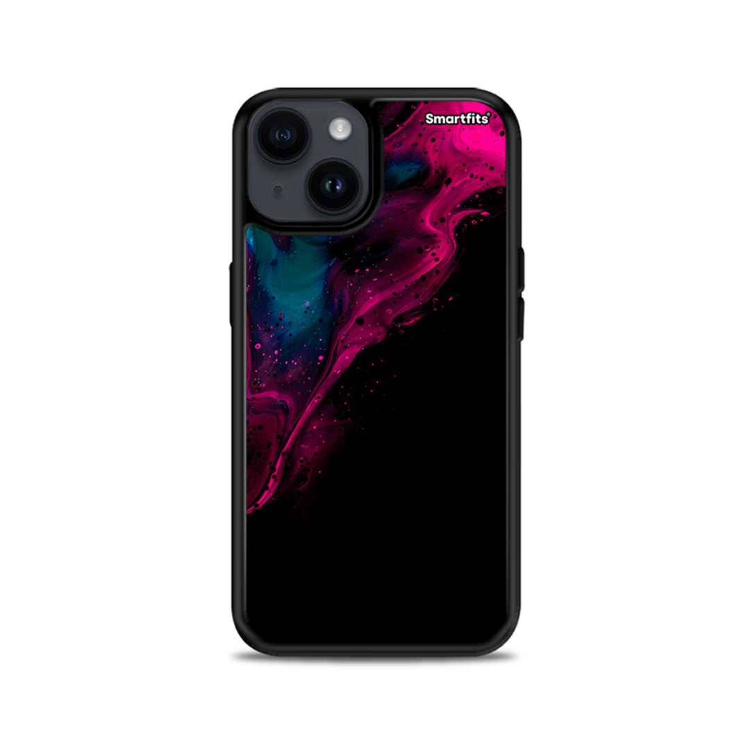 Watercolor Pink Black - iPhone 15 Plus θήκη