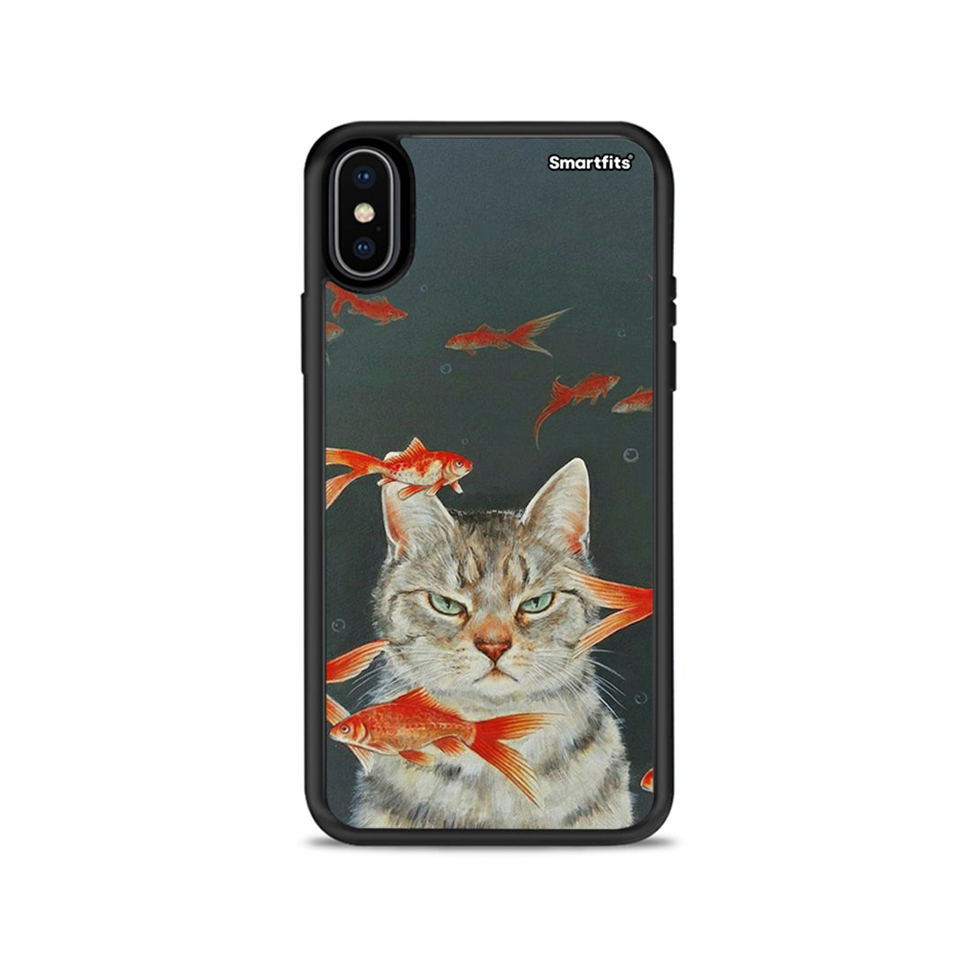 Cat Goldfish - iPhone X / Xs θήκη