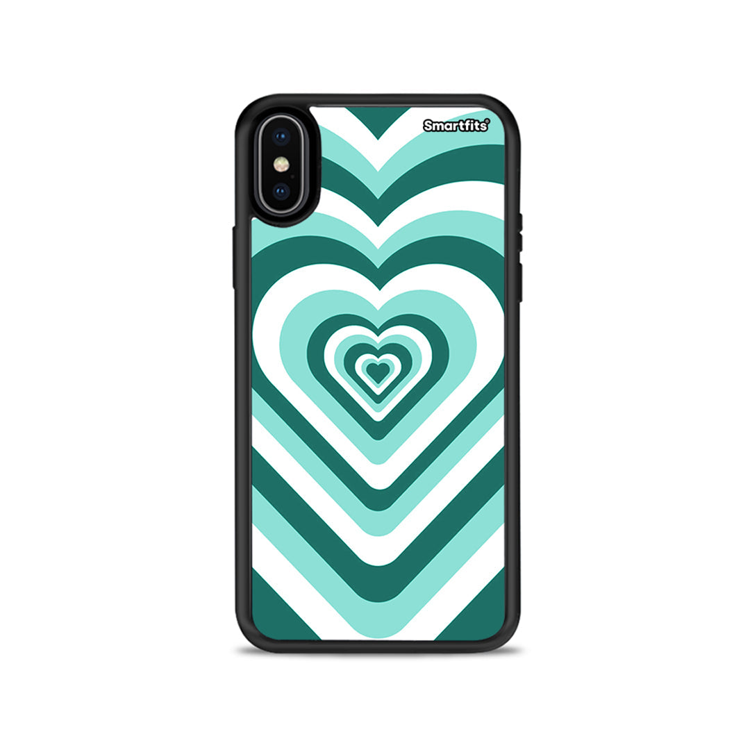 Green Hearts - iPhone X / Xs θήκη