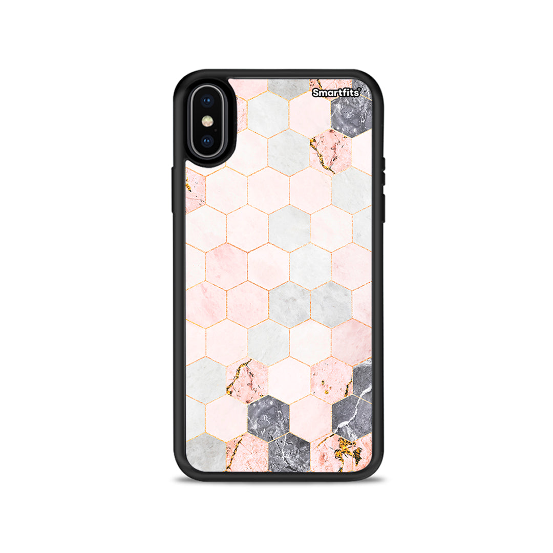 Marble Hexagon Pink - iPhone X / Xs θήκη