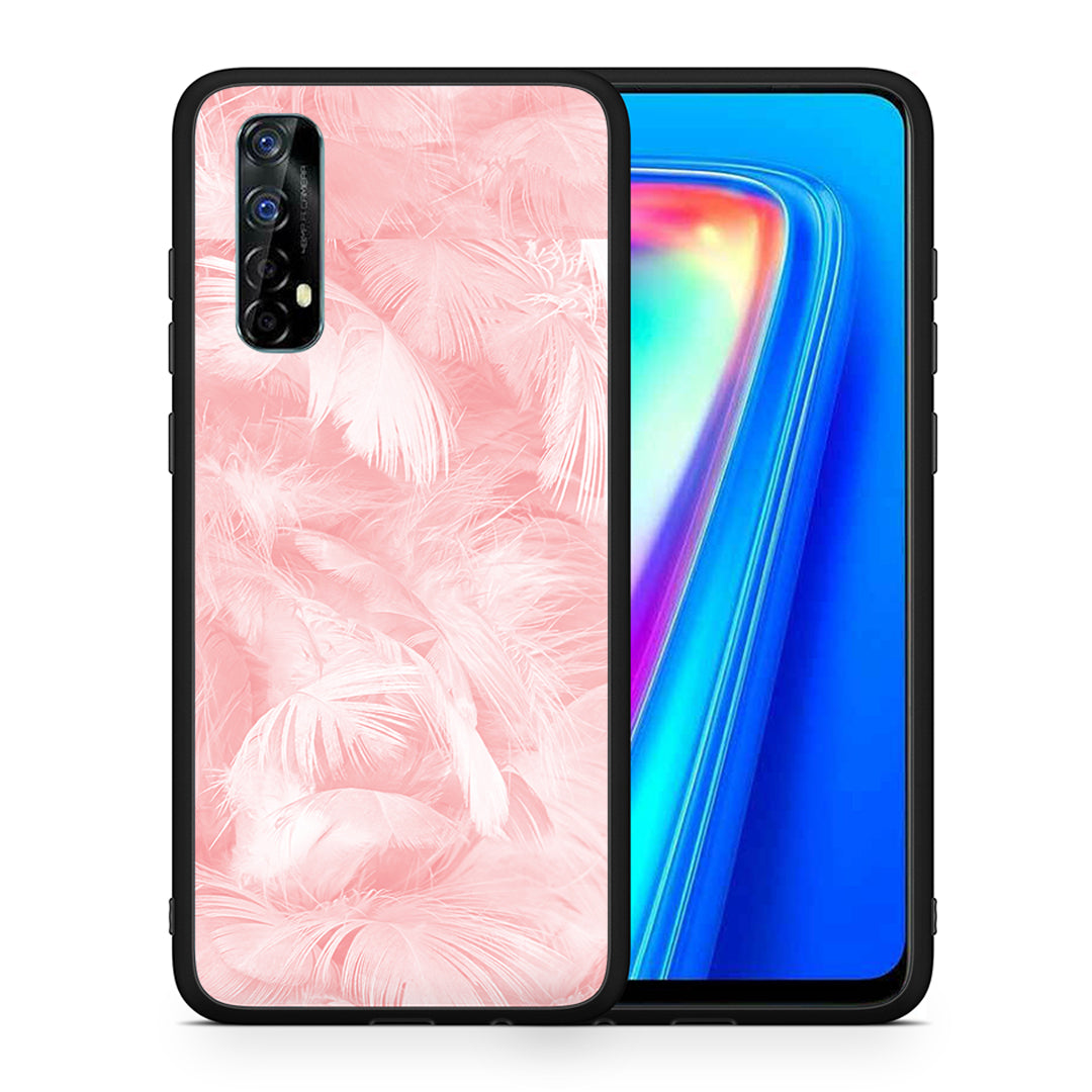 Boho Pink Feather - Realme 7 θήκη