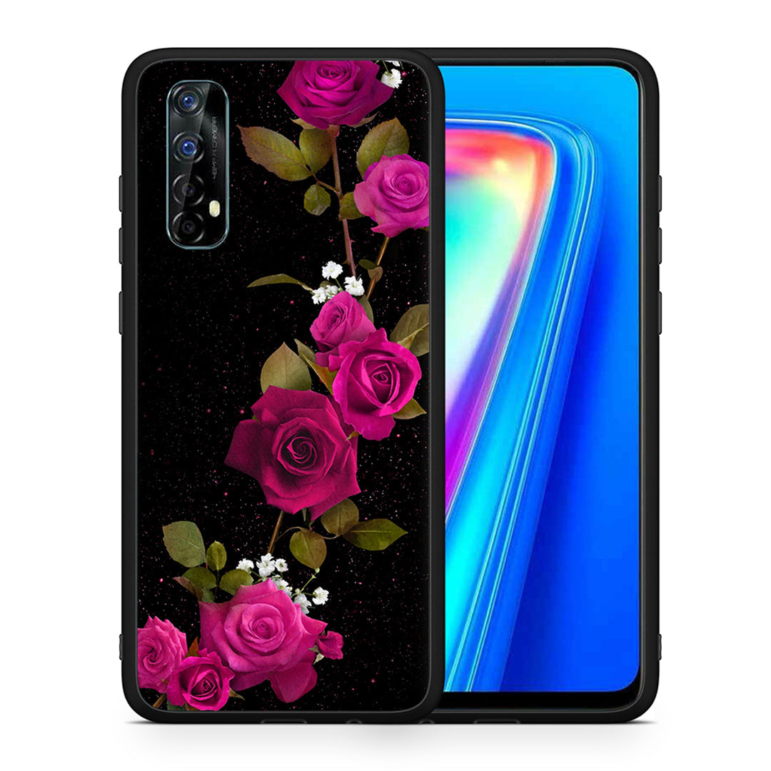 Flower Red Roses - Realme 7 θήκη