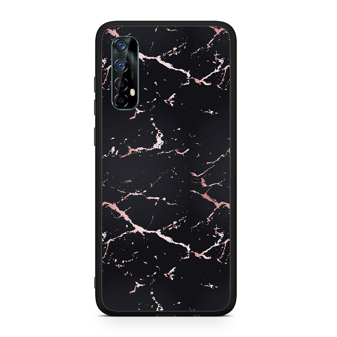 Marble Black Rosegold - Realme 7 θήκη