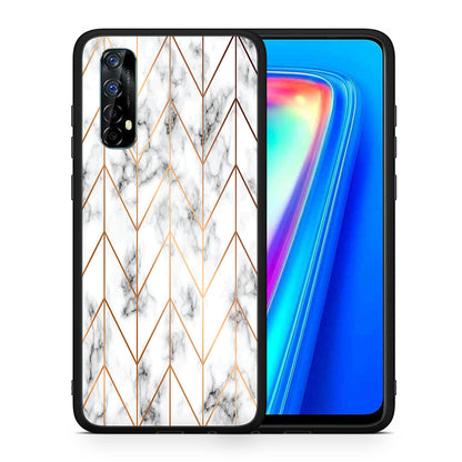 Marble Gold Geometric - Realme 7 θήκη