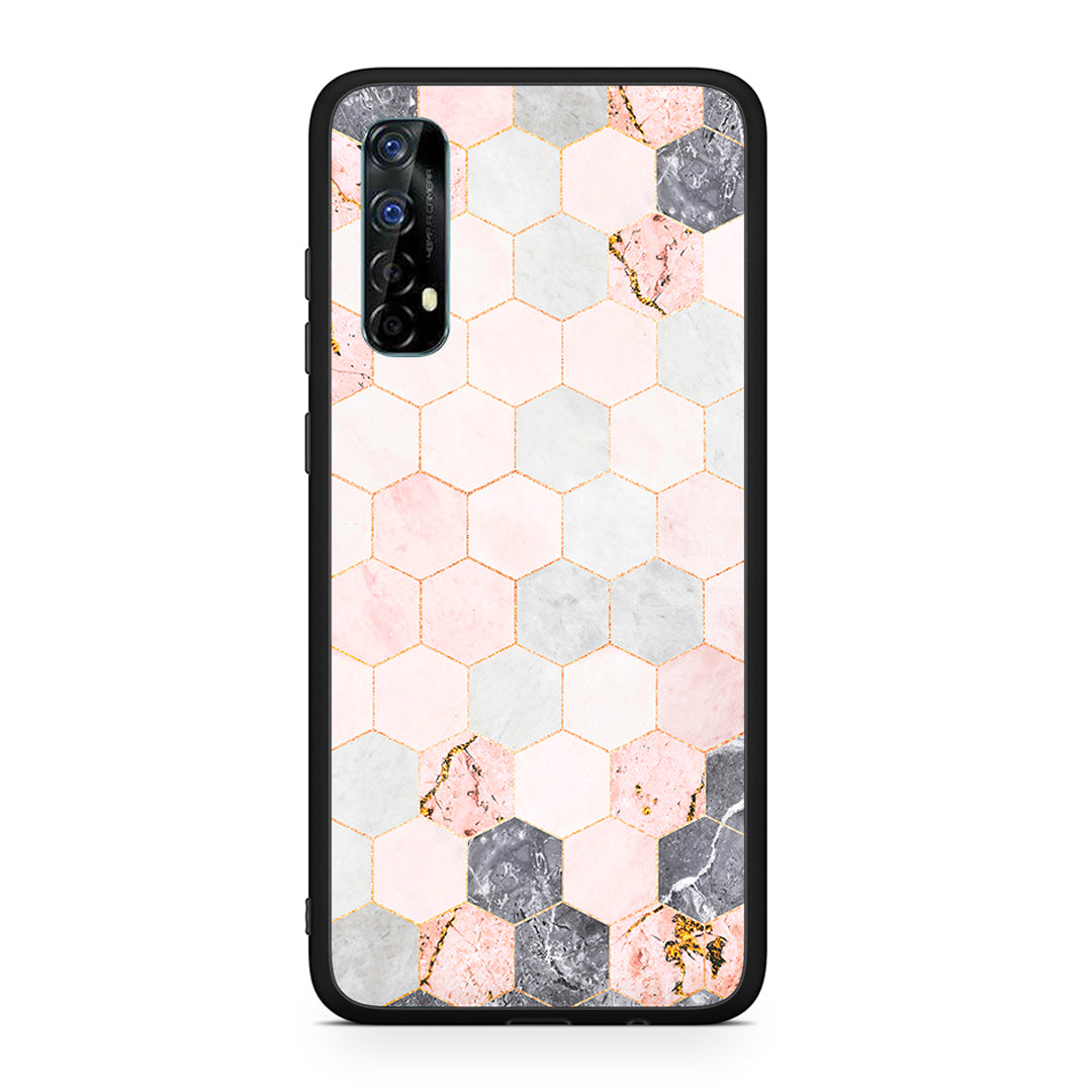 Marble Hexagon Pink - Realme 7 θήκη
