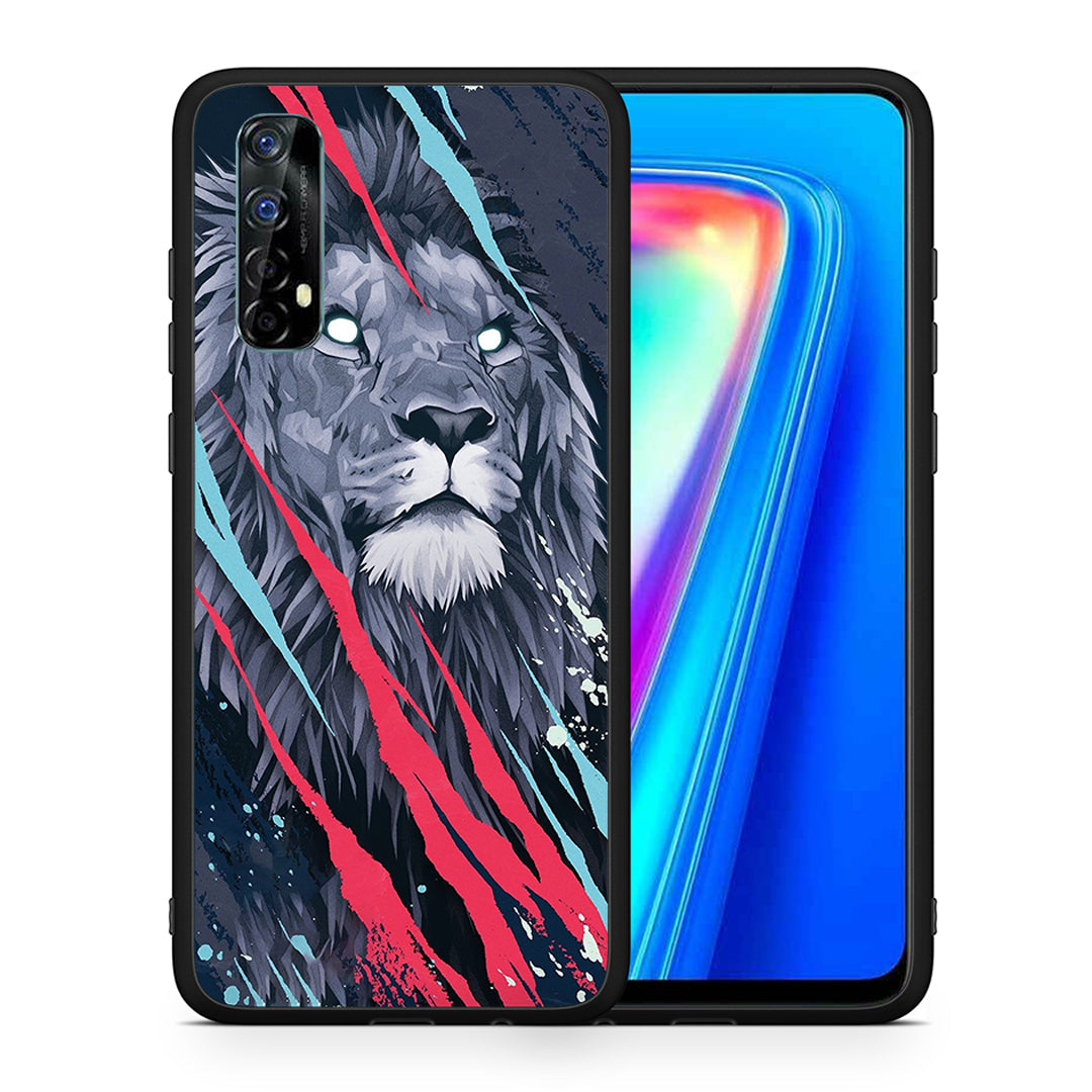 PopArt Lion Designer - Realme 7 θήκη