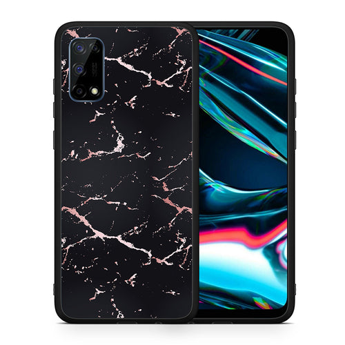 Marble Black Rosegold - Realme 7 Pro θήκη