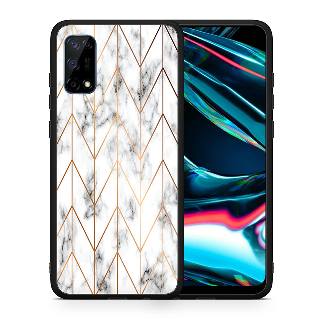 Marble Gold Geometric - Realme 7 Pro θήκη