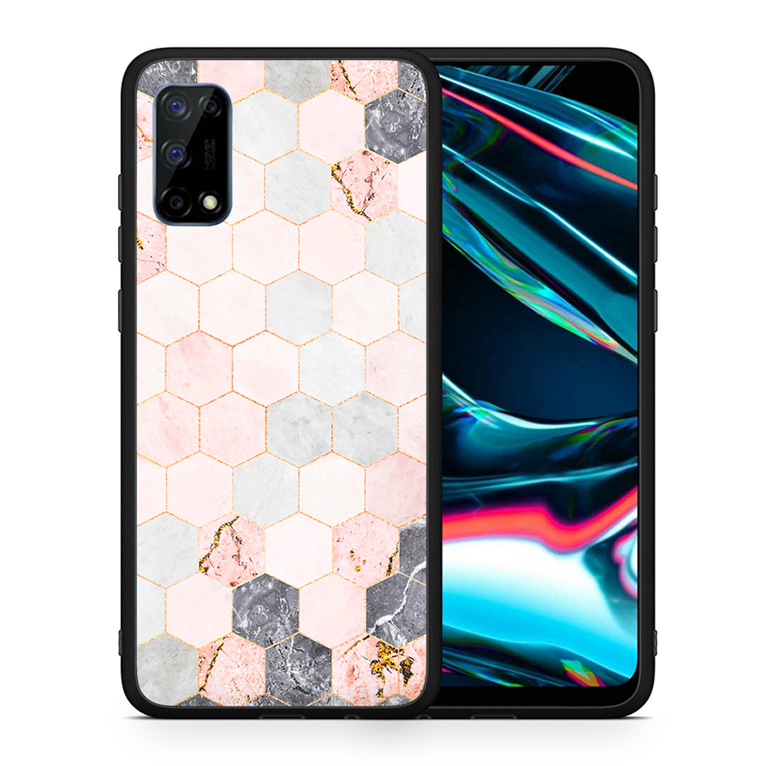 Marble Hexagon Pink - Realme 7 Pro θήκη