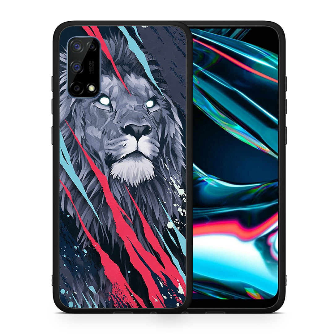 PopArt Lion Designer - Realme 7 Pro θήκη