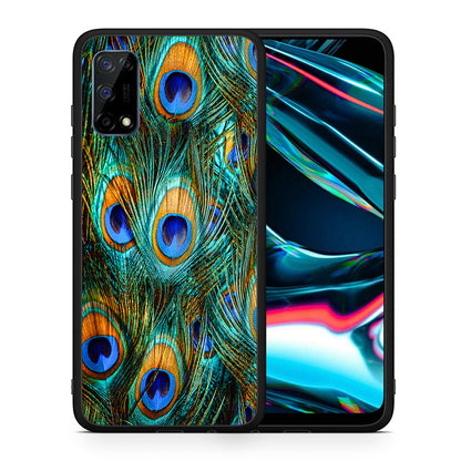 Real Peacock Feathers - Realme 7 Pro θήκη